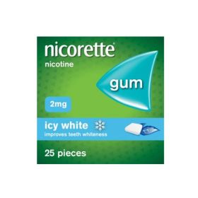 NICORETTE GUM ICY WHITE 2MG (25) [Pack of 25]