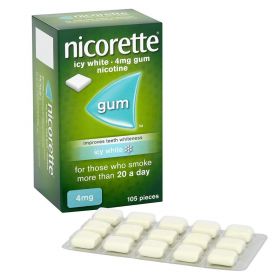 NICORETTE GUM ICY WHITE 4MG [Pack of 105]