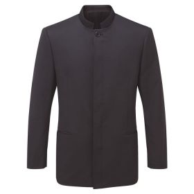 Easycare men's mandarin collar jacket Black Colour