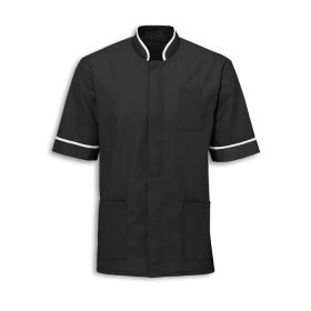 Men's Mandarin Collar Tunic Black Colour