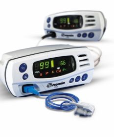 Nonin 7500 Tabletop Pulse Oximeter With Adult Soft SpO2 Sensor and Prostand