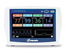 Nonin LifeSense II Vital Signs Pulse Oximetry and Capnography Monitor with Adult Soft SpO2 Sensor and Sampling Starter Kit