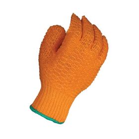 Criss cross PVC gloves Orange Colour