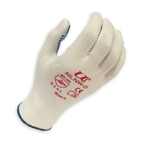 Pvc Dotted Handling Glove Blue/white Colour