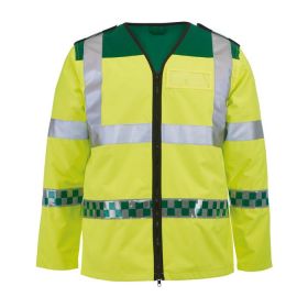 Ambulance Long Sleeved hi-vis Waistcoat Hi-Vis Yellow Colour