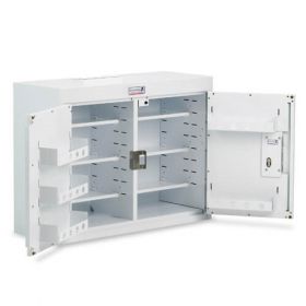 Bristol Maid Drug & Medicine Cabinet - 1000 X 300 X 600mm - No Light - Standard & Door Shelves - Independent Locking Doors