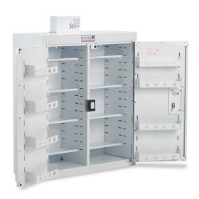 Bristol Maid Drug & Medicine Cabinet - 1000 X 300 X 900mm - Light - Deep Shelves - Independent Locking Doors