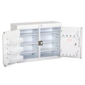 Bristol Maid Drug & Medicine Cabinet - 800 X 300 X 600mm - No Light - Standard & Door Shelves - Independent Locking Doors