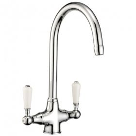 Pegler Classic Kitchen Sink Tap - White Levers [Pack of 1]