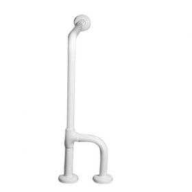 Ponte Giulio Maxima Wall To Floor Safety Grab Rail - White [Pack of 1]