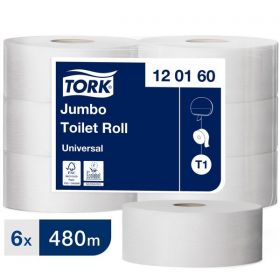 Tork Jumbo Toilet Paper Roll Nature 480M [Pack of 6]