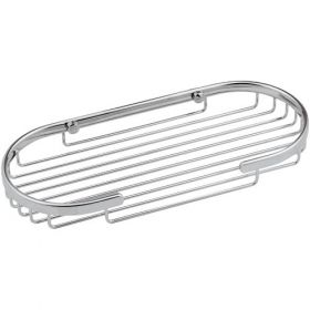 Remer Chrome on Brass Big Oval Soap Basket [Pack of 1]