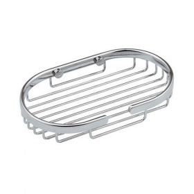 Remer Chrome on Brass Oval Soap Basket [Pack of 1]