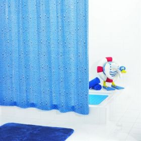 Ridder Blue Drops Shower Curtain [Pack of 1]