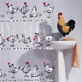 Ridder Chickens Shower Curtain [Pack of 1]