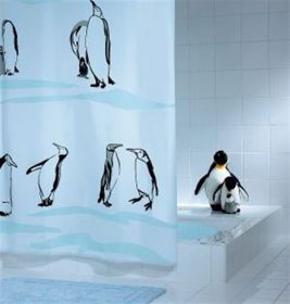 Ridder Penguin Design Shower Curtain [Pack of 1]