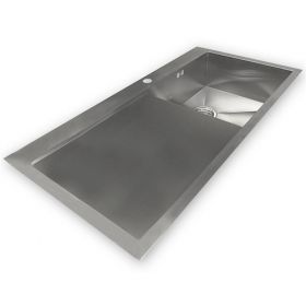 Zen Right Handed 'Uno' 51F Designer Bowl & Drainer Kitchen Sink [Pack of 1]