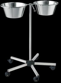Provita Bowl Stand With 2 Bowls, Stainless Steel, Twin 50 mm