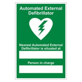 Nearest AED Sign
