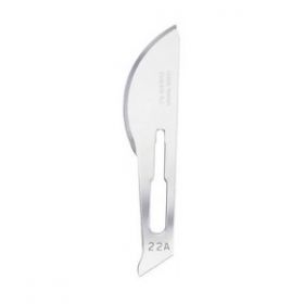 Swann Morton SM0309 Surgical Scalpel Blade No.22A - Stainless Steel - Sterile - Pack of 100