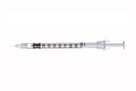 SOL-CARE 0.5ml Insulin Safety Syringe w/Fixed Needle 30G*6mm [Pack of 100]