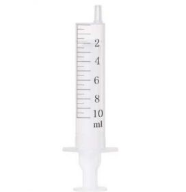 SOL-M 10ml Syringe w/o Needle, 2-piece (white plunger) [Pack of 100]