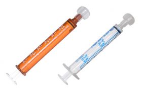 SOL-M 1ml Oral Dispensing Syringe Clear w/Tip Cap [Pack of 100]