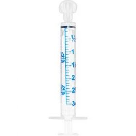 SOL-M 3ml Oral Dispensing Syringe Clear w/Tip Cap [Pack of 100]