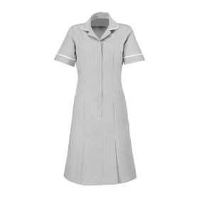 Striped Dress Pale grey/white Colour