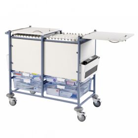 Sunflower Medical Notes Trolley - (Large) ?Enclosed Sides with Hinged Locking Tops