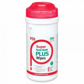 Super Sani-Cloth Plus Wipes 200mm x 220mm, canister of 200