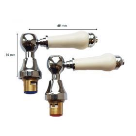 Hart Traditional White Lever Tap Revivers [Pack of 2]