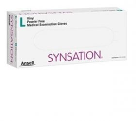 Synsation Vinyl Gloves Non-Sterile Powder Free - Large [Pack of 100]