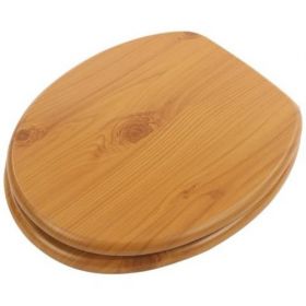 Wood Toilet Seat - Antique Pine Effect [Pack of 1]