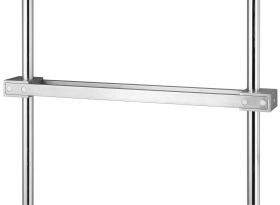 Provita Medical Rail, Double, 2 Clamps For Round Tube Dia. 25 mm, Stainless Steel / Aluminium, Length 600 mm