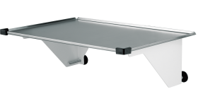 Provita Monitor Shelf Without Drawer (540 x 360 mm), With Two Medical Rail Clamps, Stainless Steel