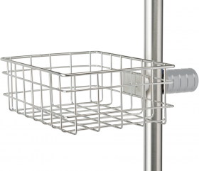 Provita Utensils Basket 300 x 200 x 100 mm, With Quick-Hand-Fastener, Stainless Steel / Aluminium, Silver