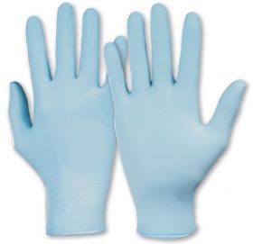 NITRILE GLOVES NON-STERILE POWDERFREE BLUE - EX-LARGE [PACK OF 100] 