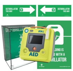 ZOLL AED 3 Fully Automatic with High Impact Illuminated Cabinet - Schools Package