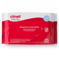 Clinell Peracetic Acid Wipes [Pack of 25]